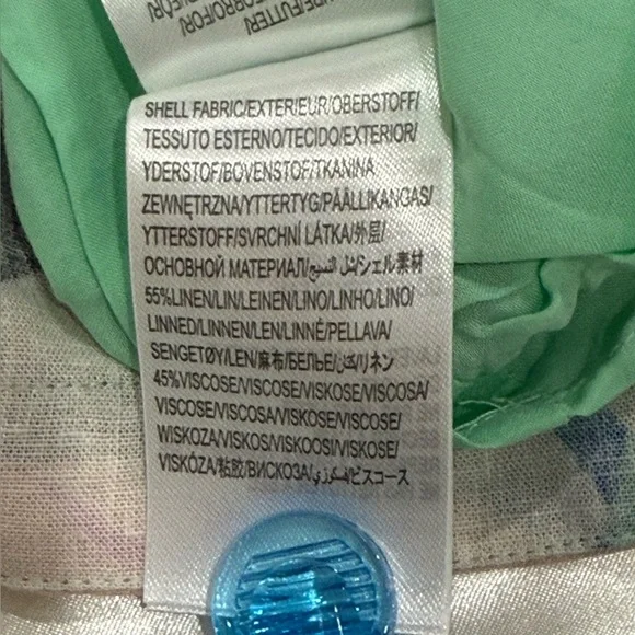 NWT Farm Rio Colorful Monstera Mini Dress Small Wrap Linen Boho Vacay Beach Gift - Picture 14 of 16